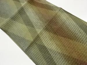 変わり織抽象菱模様織出し夏用名古屋帯